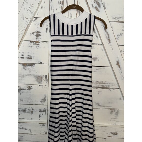 Free People FP Beach Dress Womens Capri Stripe Midi Navy White Boho Size XS - Picture 12 of 13